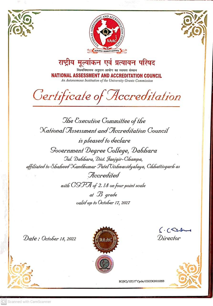 NAAC CERTIFICATE